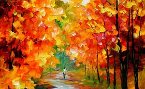 Gold Expanse — Palette Knife Contemporary Art Oil Painting On Canvas By Leonid Afremov