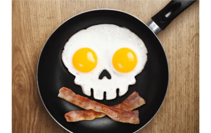 Funny Side Up Skull Egg Ring
