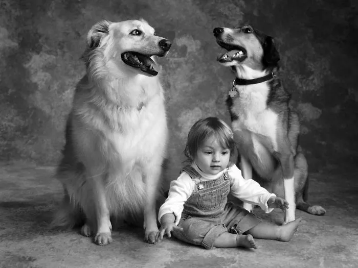 With Two Big Friends