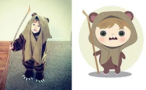 I Take Children's Photos From The Internet And Turn Them Into Playful Illustrations