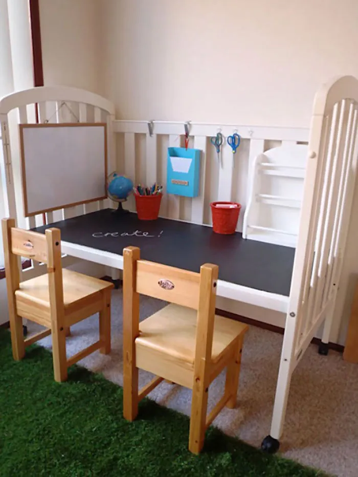 Crib Turned Into A Table