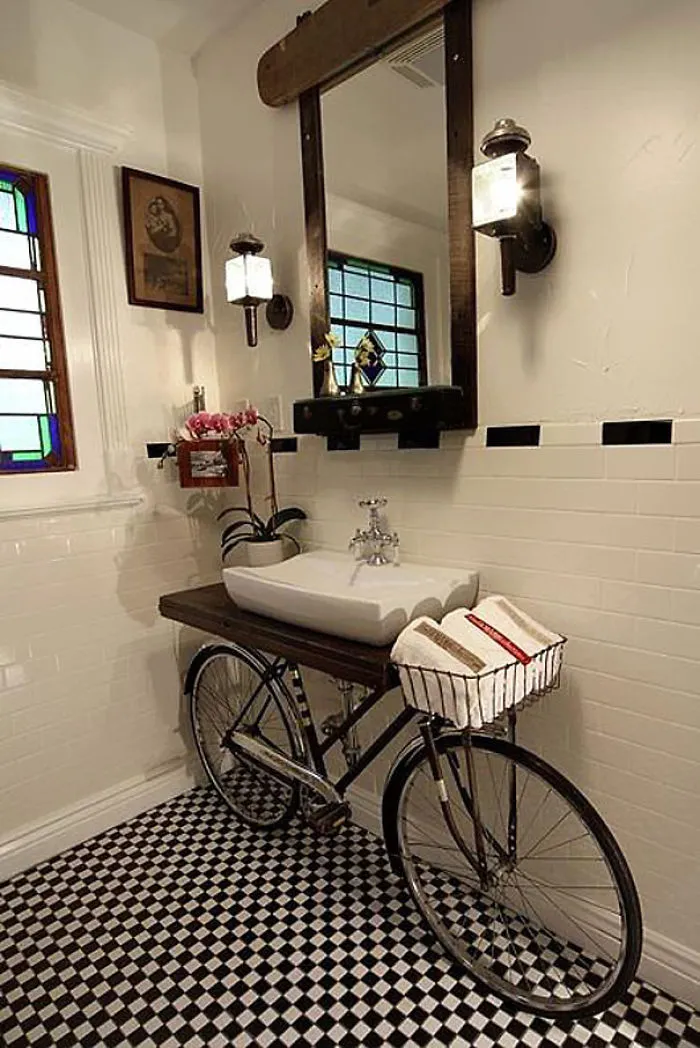 Bicycle Into Sink Stand