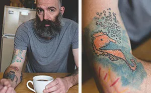 This Dad Has Been Tattooing His Son's Drawings On His Own Arm Since He Was 5
