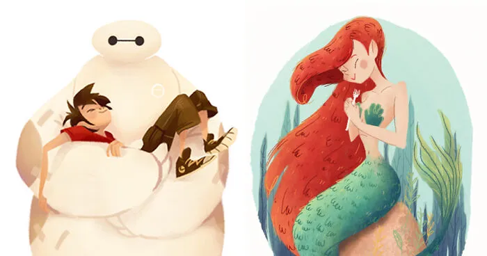 I Created Disney Illustrations Based On Each Of Their Movies