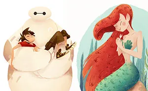 I Created Disney Illustrations Based On Each Of Their Movies