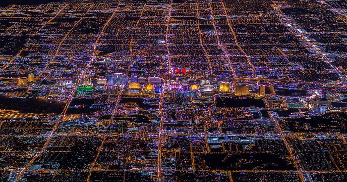 Las Vegas From 10,800 Feet Up Looks Like Nothing You've Seen Before