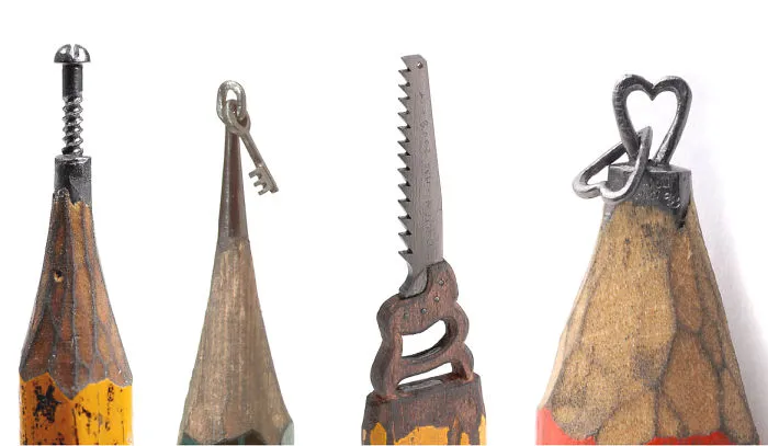 Tiny Pencil Tip Sculptures