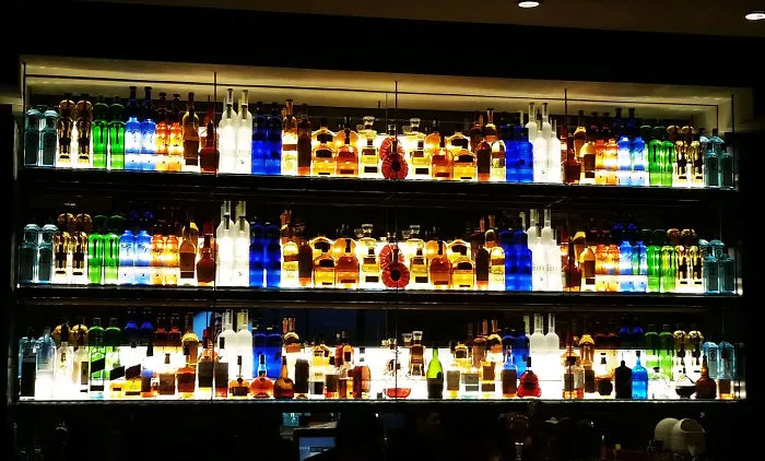 The Way The Bottles At This Bar Are Organized