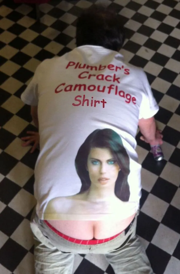 Plumber's Crack Camouflage T-shirt