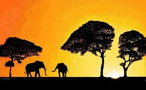 Mspaint - African Sunset