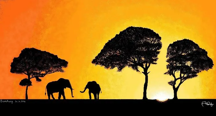 Mspaint - African Sunset