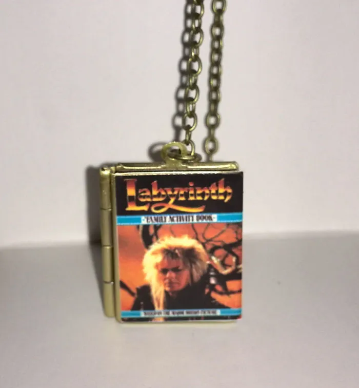 Labyrinth David Bowie Vintage Book Locket