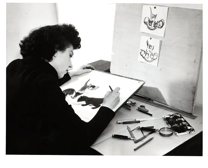 My Mother Drawing Cats