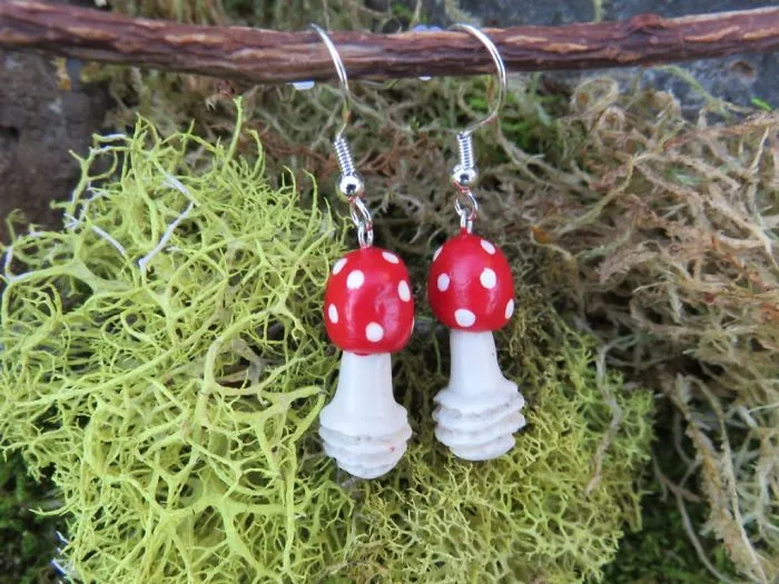 Fly Amanita Earrings