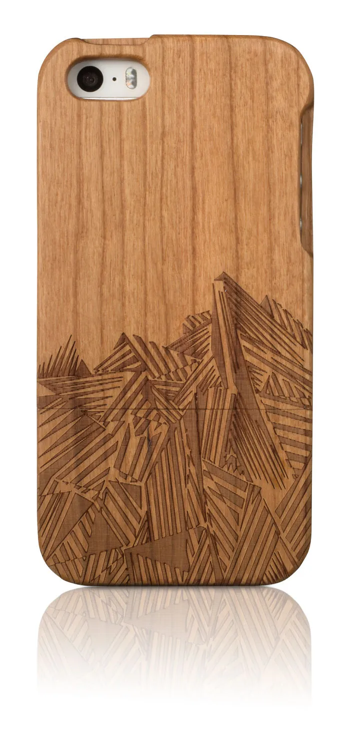 Scandinavian Hipster Geometrical Laser Cut Cherry Wood