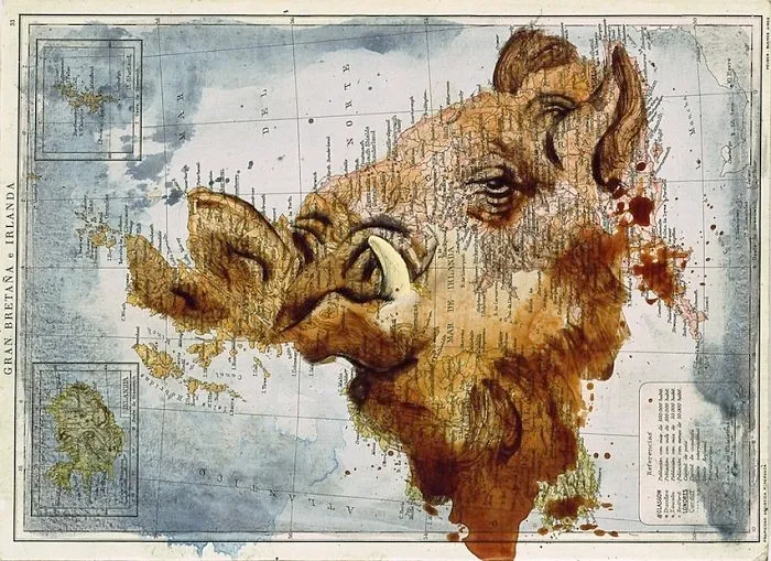 Atlas, Painting On Maps