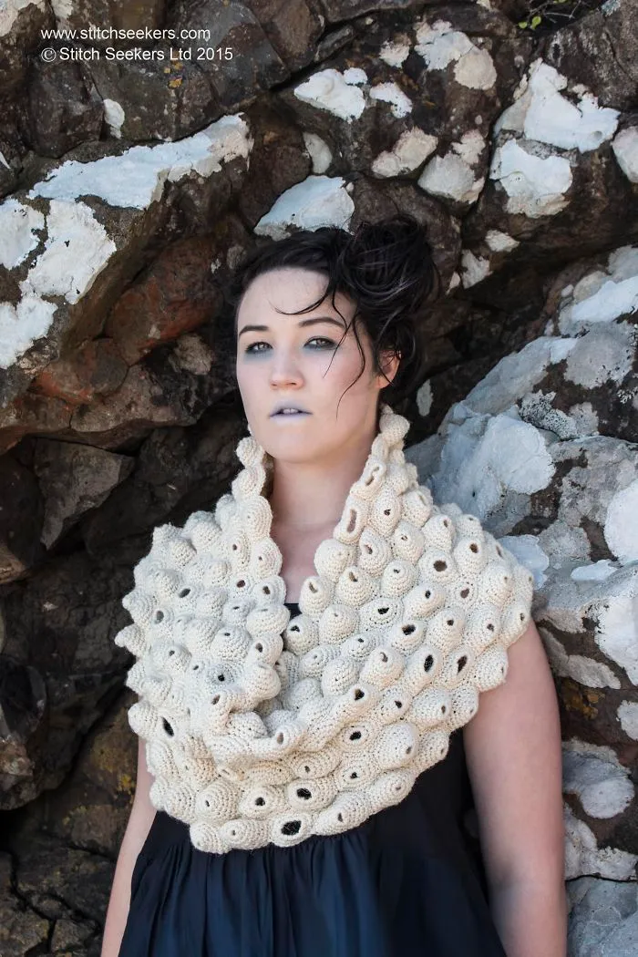 Hand Knitted Pieces With A Watery Theme