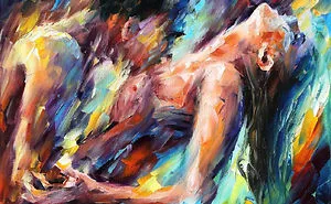 Passion — Palette Knife Modern Art Oil Painting On Canvas By Leonid Afremov