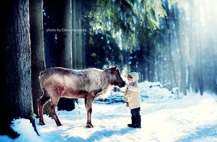 Children And Animals Cuddle In Cute Photoshoots By Russian Photographer Elena Karneeva