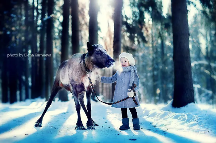 Children And Animals Cuddle In Cute Photoshoots By Russian Photographer Elena Karneeva