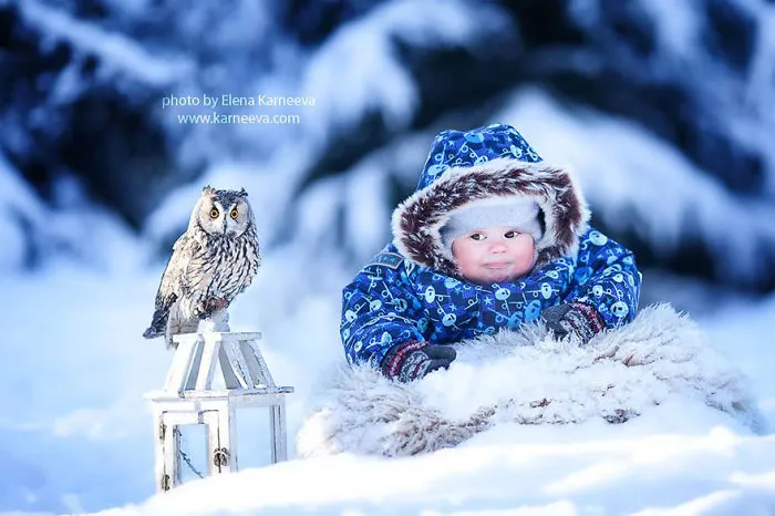 Children And Animals Cuddle In Cute Photoshoots By Russian Photographer Elena Karneeva