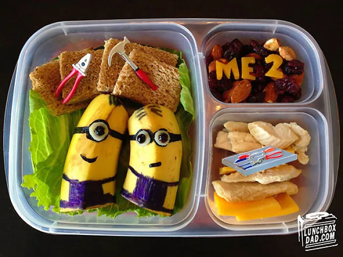 Este padre prepara almuerzos creativos para que su hija se lleve al colegio