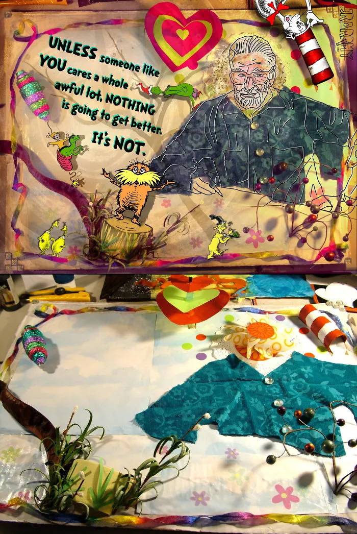 I Created This For Dr Seuss's 111th Birthday Using Collage, Photography, & Line Art.