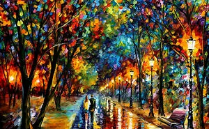 When Dreams Come True — Palette Knlfe Landscape Art Oil Painting On Canvas By Leonid Afremov