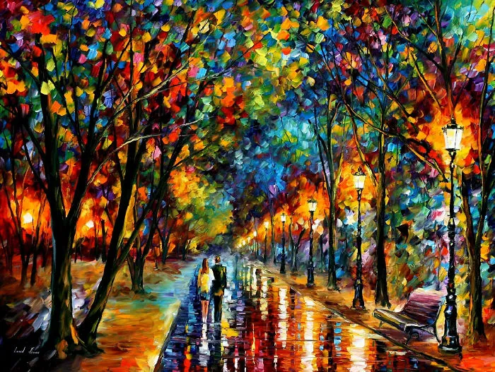 When Dreams Come True — Palette Knlfe Landscape Art Oil Painting On Canvas By Leonid Afremov