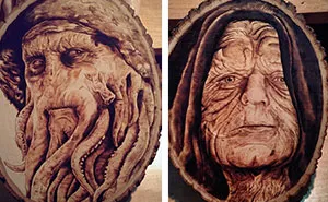 I Burn Movie Characters Onto Wood