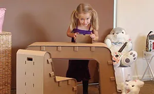 Recyclable Kids' Cardboard Furniture They Can Draw On