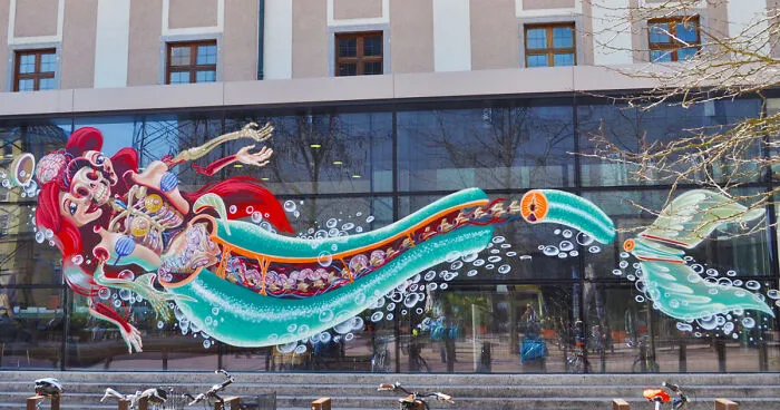 Street Art 'Surgeon' Cuts Open Cartoon Characters To Reveal Their Anatomy