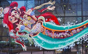 Street Art 'Surgeon' Cuts Open Cartoon Characters To Reveal Their Anatomy