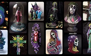 Muertify! Vintage Holy Statues Turned Into Dia De Los Muertos.
