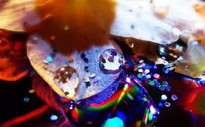 I Took Those Using Water Droplets, Glitter And An Old Cd.