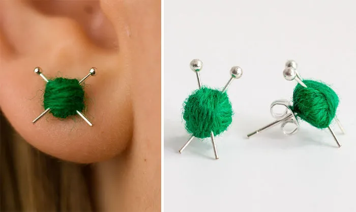 Knitting Ear Studs