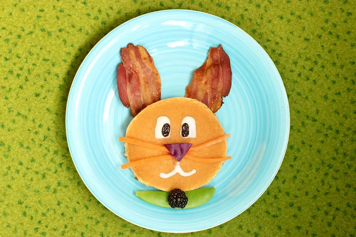 Make A Yummy Bunny Pancake For Easter Breakfast