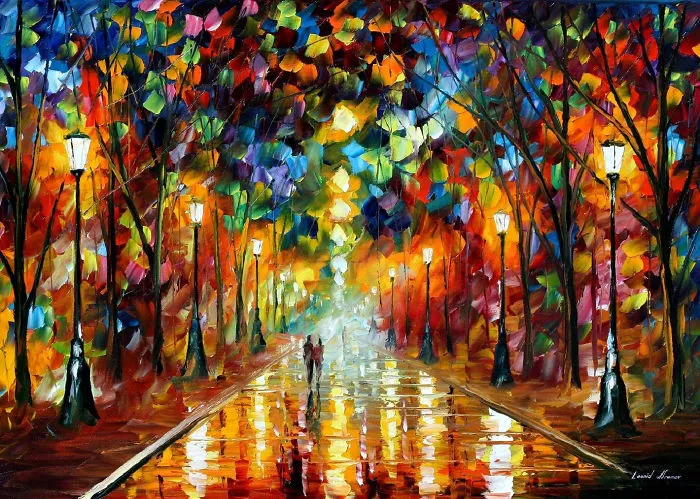 Farewell To Anger — Palette Knife Landscape Modern Art Oil Painting On Canvas By Leonid Afremov