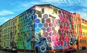 Honeycomb Of Life: I Turned A Dull Building In Germany Into Art