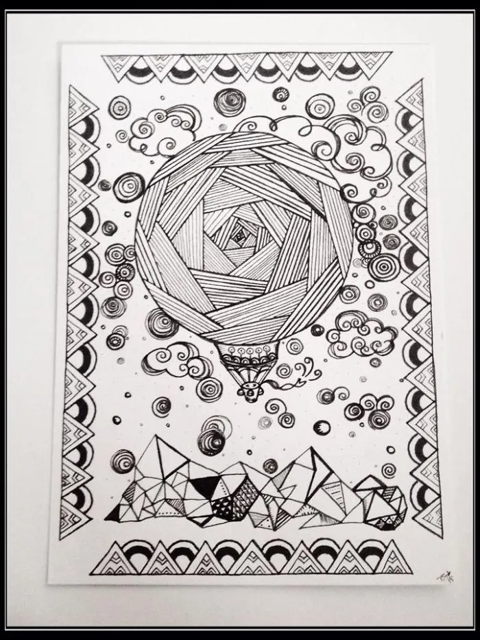 Hot Air Balloon  Doodles