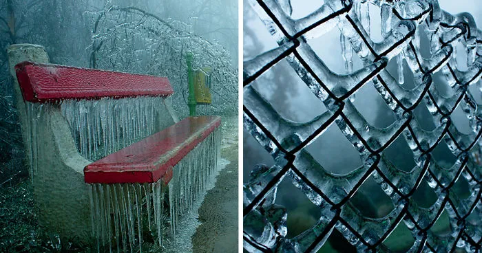 Frozen Apocalyptic Budapest After Ice Fog