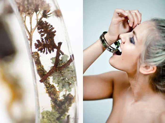 Resin Bangle "woodland" Collection - Forest Came To The City
