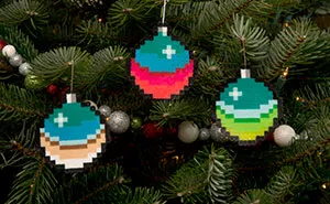 I Create Pixelated Christmas Ornaments For Your Retro Christmas Tree