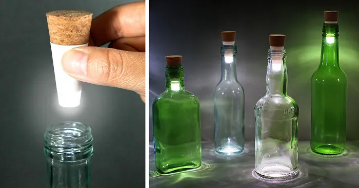 Turn Old Bottles Into Lamps With Rechargeable LED Corks