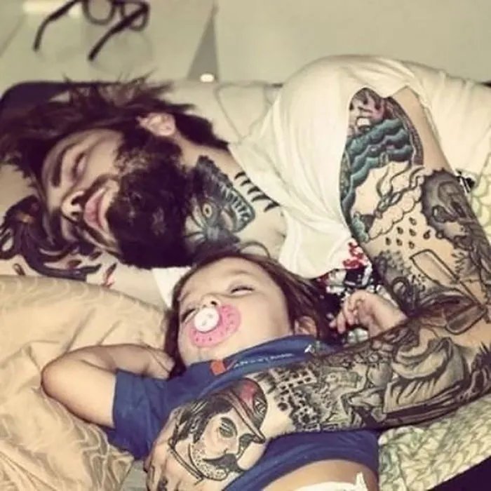 124 Babies And Their Tattooed Parents That Look Absolutely Beautiful Together