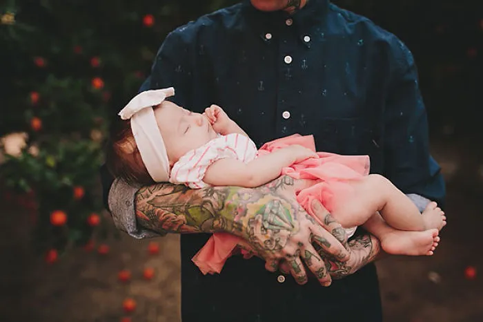 124 Babies And Their Tattooed Parents That Look Absolutely Beautiful Together