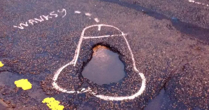 Anonymous Artist 'Wanksy' Draws Penises On UK Potholes To Make Government Fix Them