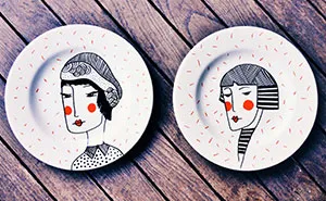 My Paintings On Porcelain Are Inspired By The People I See In French Style Cafes