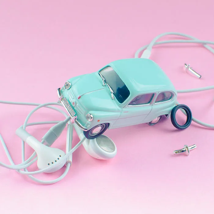 Nice Photographs Of Three Mini Cars In Different Compositions
