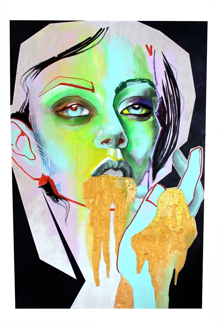 #21 Nine Billion - 4'x6' - Mixed Media - Anya Mielniczek - 2015